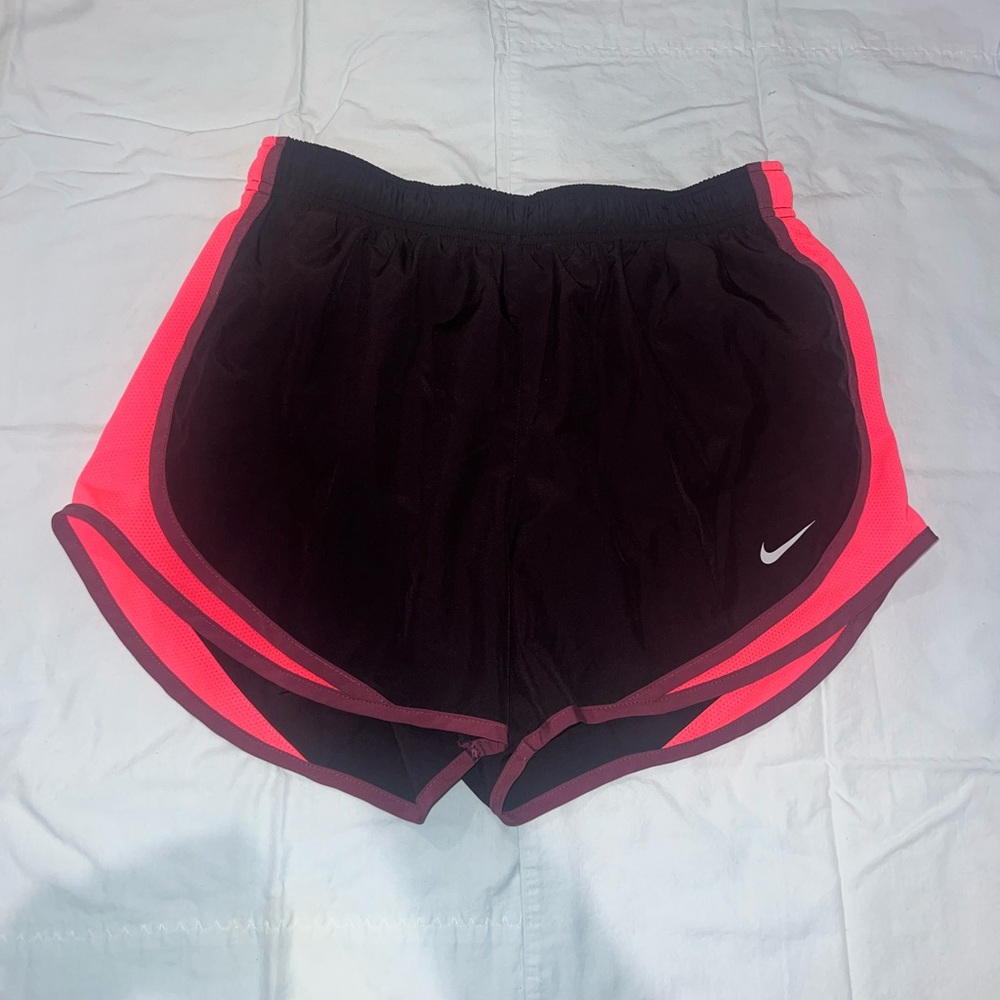 Nike Tempo Maroon and Pink Athletic Shorts for Running